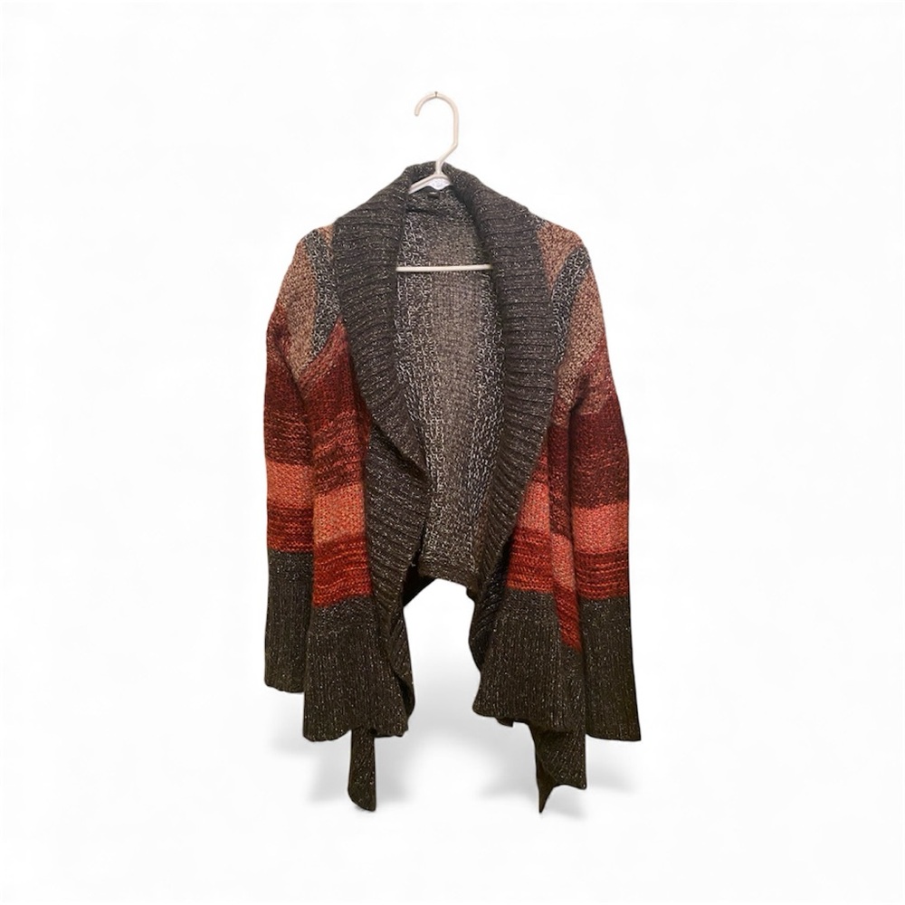 a.n.a Multitone Knit Cardigan Sweater with symmetrical hem. Medium